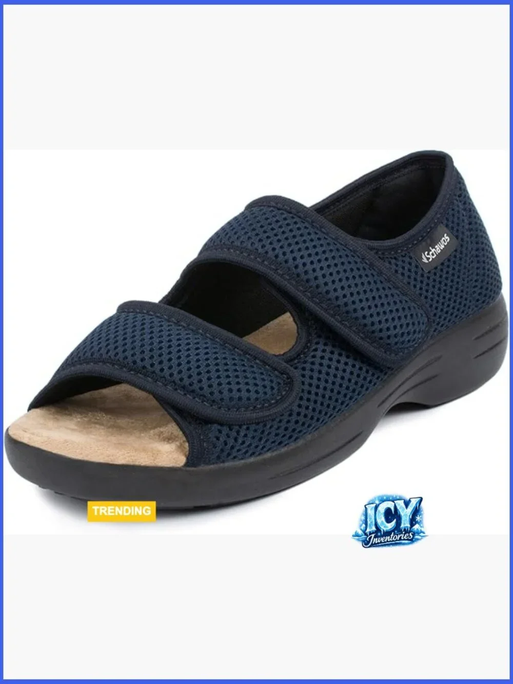 Orthopedic Sandals for Swollen Feet, Stretch Textile, Hook & Loop Closure